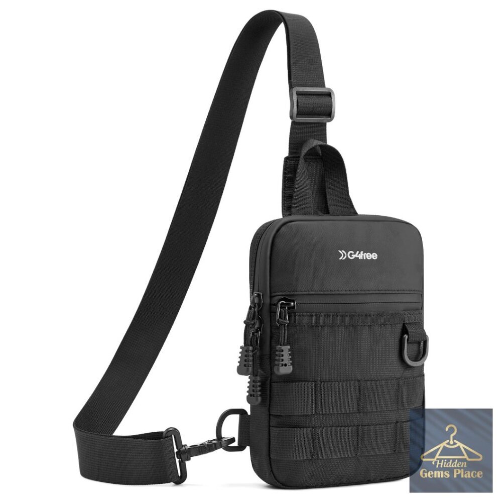 Small Tactical Crossbody Sling Bag Waterproof Nylon EDC Shoulder Bag